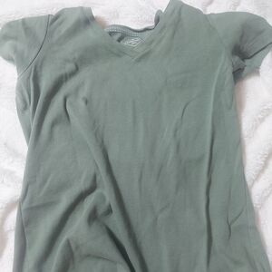 St. John's Bay Olive Short Sleeve V-Neck Tee